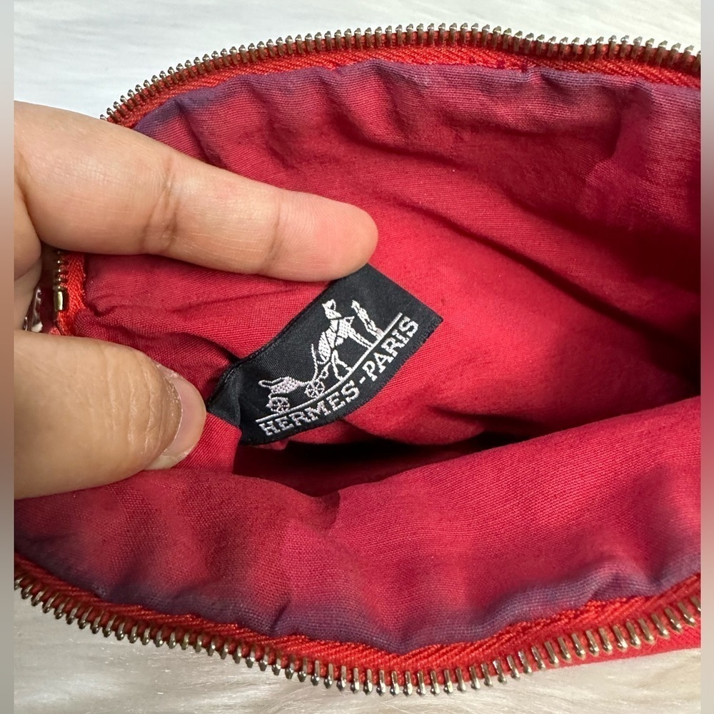 HERMES mini bolide pouch in red - Picture 12 of 17